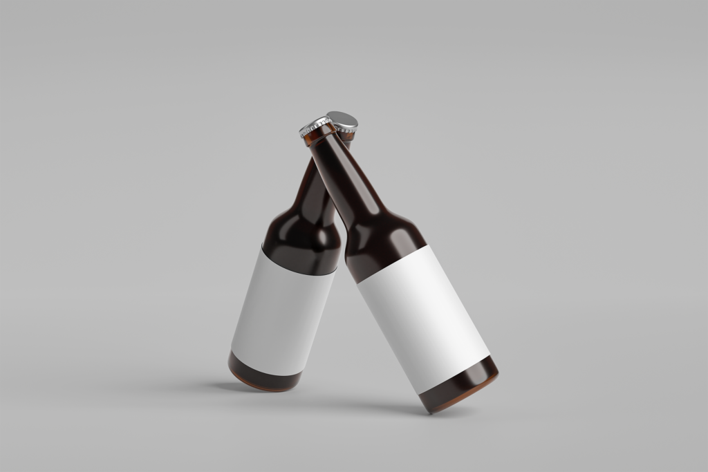 Double Bottle Mockup