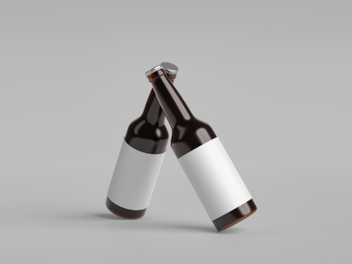 Double Bottle Mockup