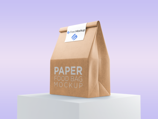 Paper Food Bag Mockup Design