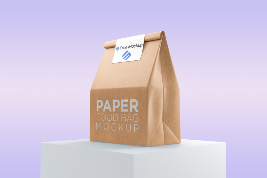 Paper Food Bag Mockup Design